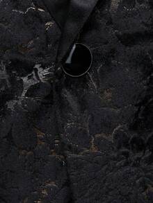 Manfinity AFTRDRK 男士西装外套，圣诞派对正装之选 - 黑色 - 查看 4