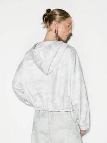 KIZN Áo hoodie ngụy trang cỡ lớn có mũ rút và khóa kéo phía trước cho phong cách đường phố thường ngày mùa thu đông - Nhiều màu - Xem 2
