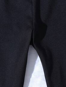 2pcs/Set Toddler Girls' Casual Loose Bow Heart Graphic Round Neck Short Sleeve T-Shirt And Black Leggings Set, Spring/Summer Girls Leggings Outfit Kids Graphic Tee Girls Cute Set Bows On Clothes Bow Outfit Girls - Pink - View 6