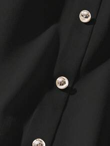 GlowEve CURVE Plus Size Women Solid Color Round Neck Sleeveless Elegant Slim Fit Work & Casual French Style Dress Black Sundress Women - Black - View 4