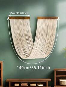 Hiasan Dinding Makrame Bohemian Ukuran Besar - Seni Dinding Bertekstur Benang Gradien Beige Tenun Tangan untuk Ruang Tamu, Kamar Tidur, Dekorasi Rumah Boho Chic - MultiWarna - View 10