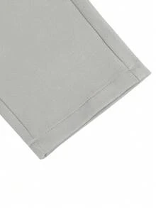 Manfinity Bizformal 男士西装裤，通勤休闲百搭直筒西装裤，腰部铆钉设计 - 淺灰色 - 查看 8