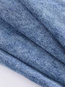 SHEIN ChillGRL Tween Girl Casual Versatile Style Denim Jeans, Comfortable Cotton Fabric, Suitable For Daily Wear, School, Commute, Spring/Summer/Autumn/Winter - Medium Wash - View 6