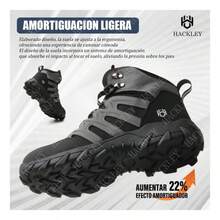 SEGURITO Botas damas trabajo, botas tacticas, impermeables, puntera de acero, planta de Kevlar, suela antideslizante, forro microfibra transpirable, elegante y resistente, ofrece una sensación cómoda al pisar. Adecuado para trabajadores de la construcción, personal de logística, carpinteros, senderismo, actividades al aire libre, trabajo y diversos deportes al aire libre. - Negro - Ver 7