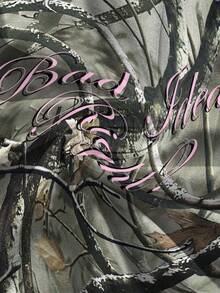 ROMWE Grunge Punk 迷彩标语性感露背吊带蝴蝶结上衣（女款） - 軍綠色 - 查看 4