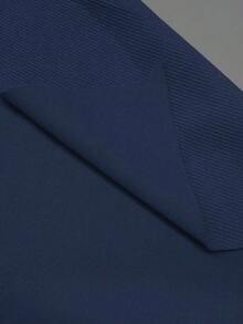 SHEIN 大码女式条纹拼接休闲宽松长袖卫衣 - 藏蓝色 - 查看 4