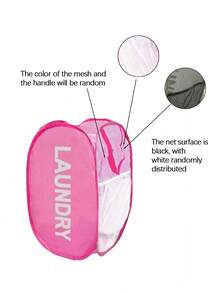 سلة غسيل قابلة للطي 1 قطعة، سلة تخزين الملابس، سلة الملابس القذرة، سلة غسيل، سلة تخزين الملابس القذرة في الحمام، سلة غسيل جديدة قابلة للطي وللفتح، سلة الملابس القذرة مع مقبض، سلة غسيل، سلة تخزين، سلة قابلة للطي - شبكة بيضاء متعددة الألوان - مشاهدة 17