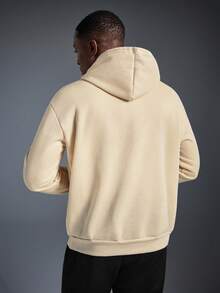 Driftmere 男士 Mountain 圖案抽繩連帽衫 - 卡其色 - 查看 2