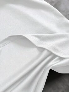 Sport MetroGents Áo thun thể thao cổ tròn tay ngắn in họa tiết đồ họa dành cho nam màu trắng - màu đen - Xem 3
