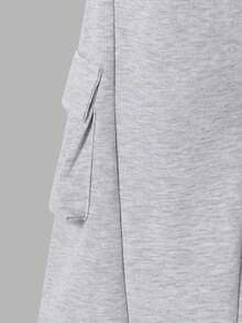 Vacaura بنطلون كاجوال مستقيم الساق مع جيوب كارجو مناسب للأولاد المراهقين، مناسب للخريف/الشتاء، للارتداء اليومي، الحرم الجامعي، التجمعات الكاجوال، والخروجات - رمادي - مشاهدة 6