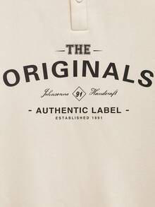 Open Phase 新款男士拼接羊羔绒领卫衣，时尚休闲，秋冬款 - 杏色 - 查看 3