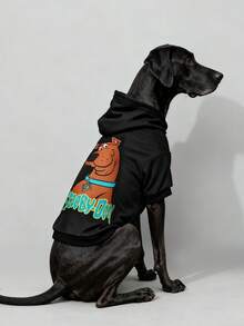 SCOOBY-DOO X SHEIN 1 Piece Of Cute Cartoon Pattern Printed Pet Hooded Sweatshirt, Cat Clothes, Dog Clothes, Size XXS-XXXXL, Extra Small, Extra Large, Adventure.,Gift Ideas - 黑色 - 查看 8