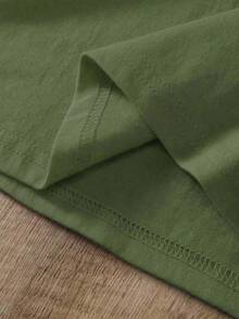 INAWLY Camiseta de manga corta de cuello redondo con bordado de mapache, casual de verano para mujer - Verde - Ver 4