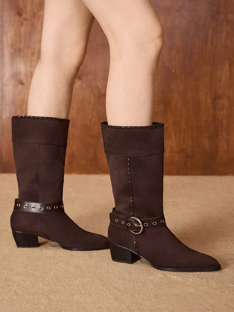 BOTAS Y BOTINES DE TACÓN ALTO DE PUNTA FINA PARA MUJER