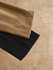 Manfinity NXTstreet Áo thun nam tay dài đơn sắc tối giản thoải mái khi đi làm - Nhiều màu - Xem 8