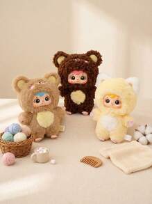 POKOJA LAND 神秘可愛寵物系列禮盒，隨機1個，非毛絨填充，大眼睛毛絨玩偶，家居裝飾動物 | 可愛動物擺件 | 迷人設計，適合生日、收藏、驚喜禮物、情人節、聖誕節和節日禮物 - 彩色 - 查看 7