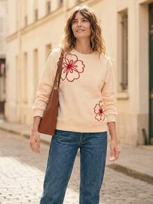 Écloséra Casual Everyday Women's Sweatshirt, New Autumn And Winter Style, Round Neck Women's Sweatshirt, Loose And Slimming Women's Sweatshirt, Heat Transfer Printed Women's Sweatshirt, Christmas Pullover Sweatshirt, New Year's Women's Sweatshirt - Multicolor - View 2