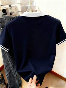 Resyla 女士休闲纽扣半开襟数码印花短袖T恤 - 彩色 - 查看 2