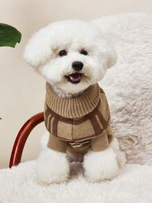 PETSIN 1 Checkered Printed Pet Sweater, Warm Pet Clothing For Cats And Dogs In Winter - Multicolor - View 8