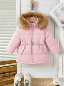 Emery Rose Kids Emery Rose Kids 女婴保暖连帽羽绒服，适合室内、户外滑雪、日常穿着、运动、玩耍、聚会、摄影、圣诞节等场合。 - 粉色 - 查看 7