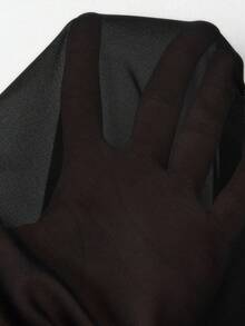 Elenzga Plus-Size Women's Spring/Summer Solid Color Chiffon Cape/Shawl With Gold Lace Collar, Elegant A-Line Loose Dress, Perfect For Weddings, Romantic Dresses, And Formal Women's Dresses.Valentine's Day  Valentine Outfits For Women    Valentine Clothes   Plus Size Valentines  Valentines Day Dress Valentine Day Dress Black Wedding Guest Dress Black Elegant Dress Plus Size Black Elegant Dress Elegant Midi Dress