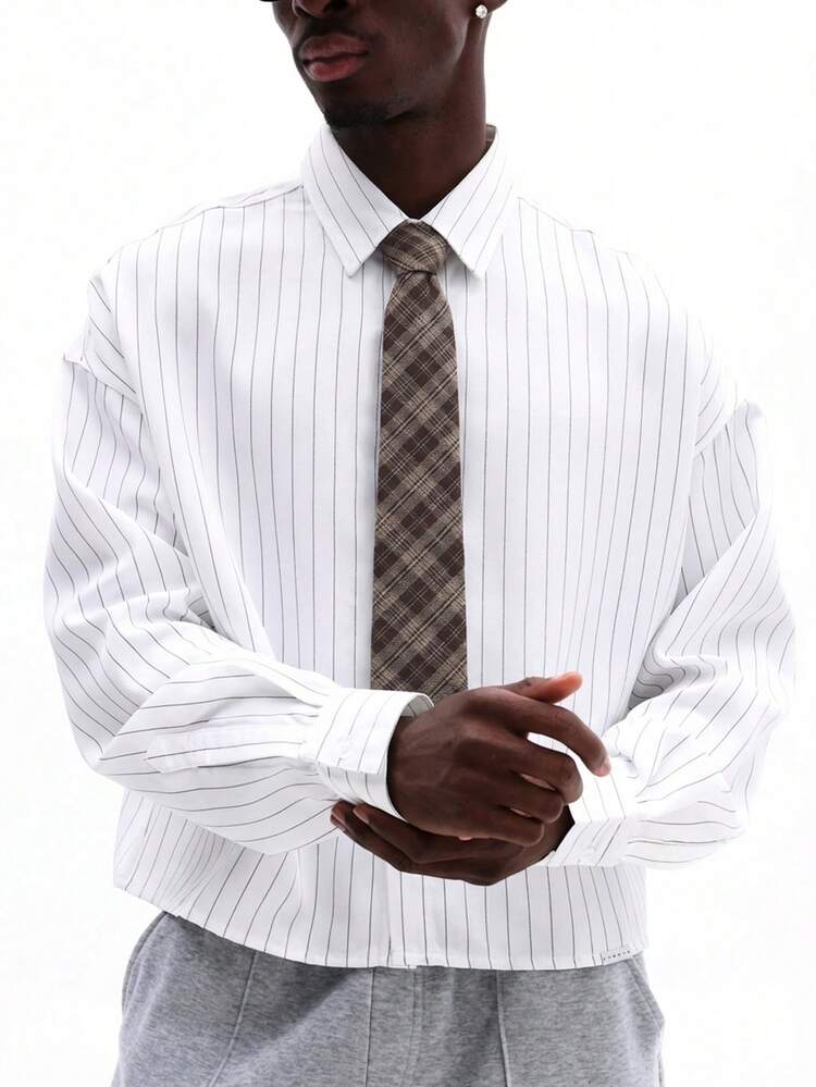 Long Sleeve Striped Button Down Shirt