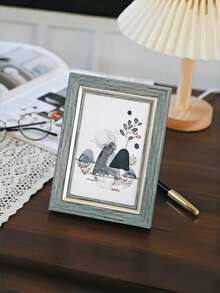 1个欧式精致艺术画廊相框,包含粉色、灰绿色、木纹色、青色、棕色边框,可展示3.5x5英寸、4x6英寸、5x7英寸、6x8英寸、8x10英寸的照片,可横向或纵向放置,悬挂于墙面或摆放在桌面,可用作装饰画,适合书房、客厅和办公桌摆放。 - 彩色 - 查看 3