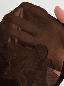 Viva Relle 大码女式褶皱V领长袖衬衫 - 棕色 - 查看 8