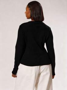 MUSERA Plus Size Women Button Down Fitted Long Sleeved Top, Spring Summer Elegant Classy Vacation Holiday Cute Holiday Romantic 90's Y2k Fall Winter