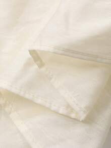 FRIFUL 女士圆领交叉系带下摆层叠荷叶边花瓣袖衬衫 - 米色 - 查看 3