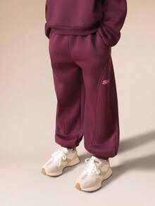 SUMWON Oversized Athletic Club Sweatshirt And Sweatpants Co-Ord Set Crew Neck Long Sleeve Casual Wear Matching Tracksuit Set Vacation - Burgundy - View 4