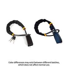 Besper 汽车方向盘锁，带安全带扣，坚固耐用，通用防盗装置锁，适用于卡车，坚固的防盗锁扣，汽车锁，汽车方向盘通用防盗锁 - 彩色 - 查看 9