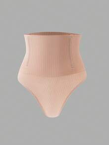 高腰塑形三角褲 - 米色 - 查看 8