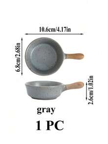 Madebyblanc 1PC Japanese Style Coarse Pottery Dipping Dish With Handle, Ceramic Seasoning Dish, Soy Sauce Dish, Sushi Restaurant Snack Dish, Household Vinegar Dish Set - Multicolor - View 16