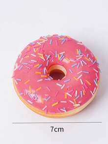 1 pieza Llavero ornamental con imán de pan, juguete de comida esponjoso de donut simulado de PU de rebote lento - Multicolor - Ver 13