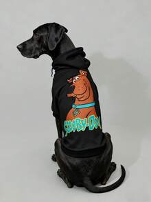 SCOOBY-DOO X SHEIN 1 Piece Of Cute Cartoon Pattern Printed Pet Hooded Sweatshirt, Cat Clothes, Dog Clothes, Size XXS-XXXXL, Extra Small, Extra Large, Adventure.,Gift Ideas - 黑色 - 查看 9
