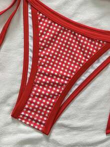 Swim Mod 大码女式休闲沙滩度假随机印花露背环扣设计罩衫