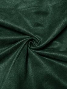 Lounesse Falda ajustado con abertura alta y dobladillo envuelto, talla grande, para primavera - Verde Oscuro - Ver 7