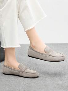 CUCCOO BIZCHIC 女士休闲日常通勤百搭时尚乐福鞋平底鞋圣诞节 - 灰色 - 查看 3