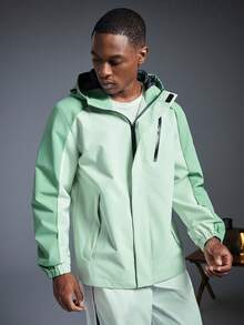 Driftmere Chaqueta ligera con cremallera para hombre, cómoda, casual, para exteriores, de primavera a verano - Gris - Ver 4
