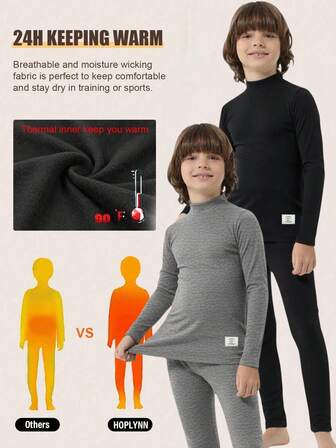 Set de 4 camisetas de cuello alto de unicolor para niños preadolescentes, diseño versátil y minimalista, adecuado para la escuela, el hogar, el uso diario, los deportes, todas las estaciones