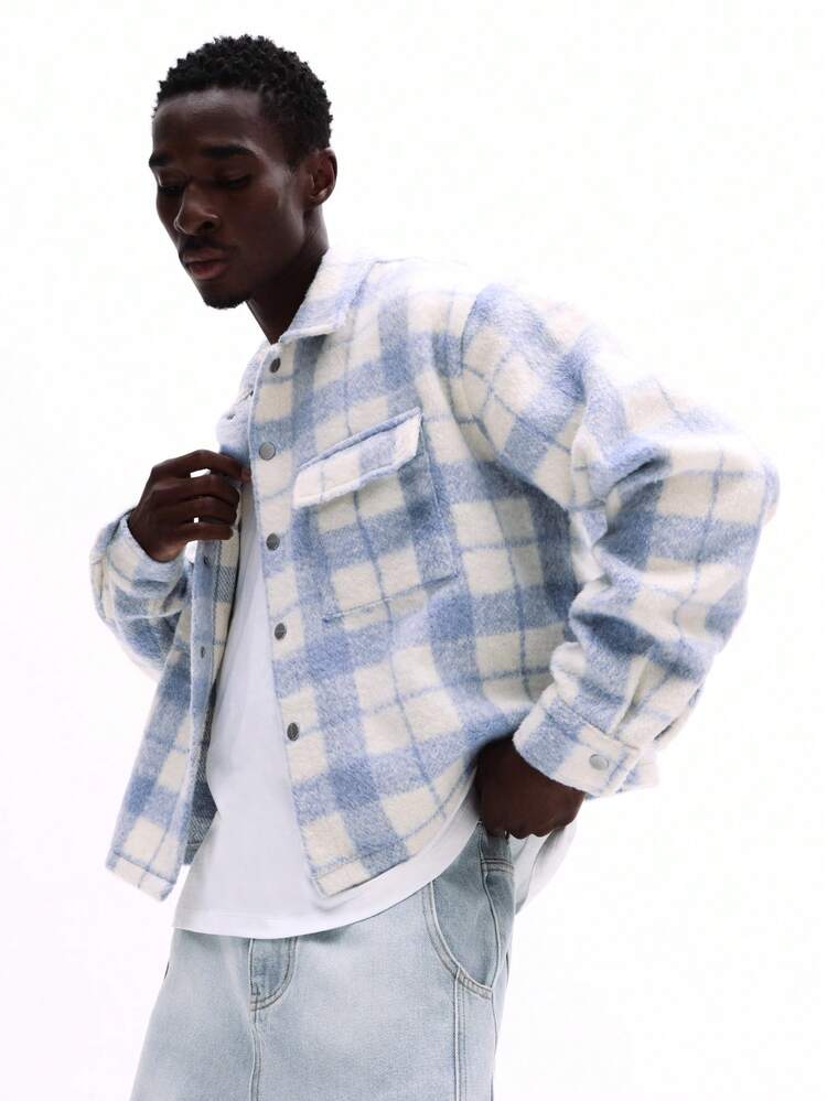 Brushed Check Plaid Button Shirt