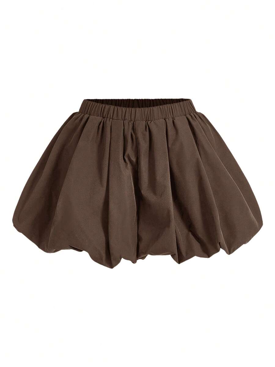 COSMINA Quần Harem lưng thun co giãn màu trơn thời trang đa năng cho nữ - Cà phê nâu - Xem 1
