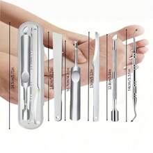 Ingrown Toenail Pedicure Tool Kit,Nail Manicure Kit For Dead Skin And Calluses, Stainless Steel Nail Care For Senior Adult, The Most Cost-Effective And Easy-To-Use Foot Repair Tool,Nail Supplies,Nail Tools,Nail Art Tools,Back To School,Nails,Nail Tools For Press On Nails,Manicure Pedicure Tools - Silver - View 2