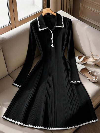 GlowEve CURVE 大码针织修身常规纹理面料连衣裙