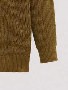 Open Phase 新款韩版宽松 Polo 领毛衣男士，休闲针织套头衫复古领服装，春秋冬 INS 风，日常搭配，男友/老公礼物，复古美式，男女皆宜，宽松版型夏季服装 – 适合日常穿着和夏季度假穿着。 - 咖啡棕 - 查看 4