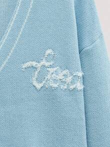 Open Phase Men's V-Neck Button Striped Knit Cardigan Jacket, Casual Loose Streetwear, Suitable For Spring, Autumn, Winter INS,Daily Matching, Boyfriend/Husband Gift, - Blue - View 4