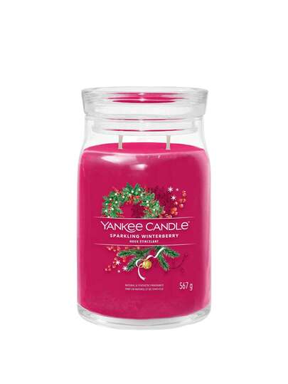 Yankee Candle Sparkling Winterberry Signature Large Jar Candle 567 G