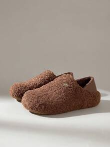 Solecia 女士休闲百搭通勤简约保暖平底鞋，秋冬款 - 棕色 - 查看 2