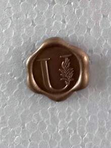 30/50 张字母蜡封贴纸，金色字母自粘蜡封贴纸，信封封口贴纸，自粘金色贴纸，适用于感恩节贺卡/礼品包装/婚礼订婚派对邀请函、生日派对、圣诞节等场合。 - 銅色 - 查看 32